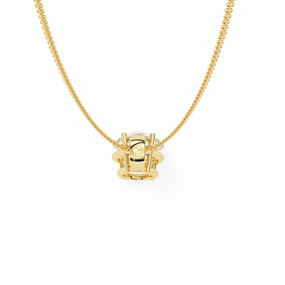 2.10 CT Pear Lab-Grown Diamond Solitaire Pendant Necklace in 14K Gold & Platinum