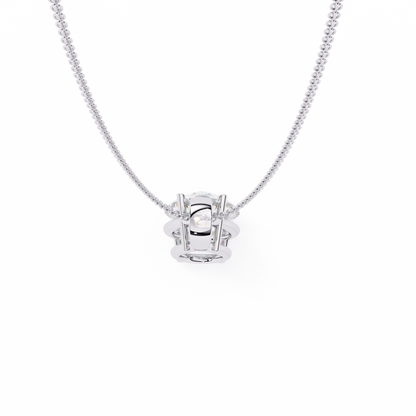 2.10 CT Pear Lab-Grown Diamond Solitaire Pendant Necklace in 14K Gold & Platinum