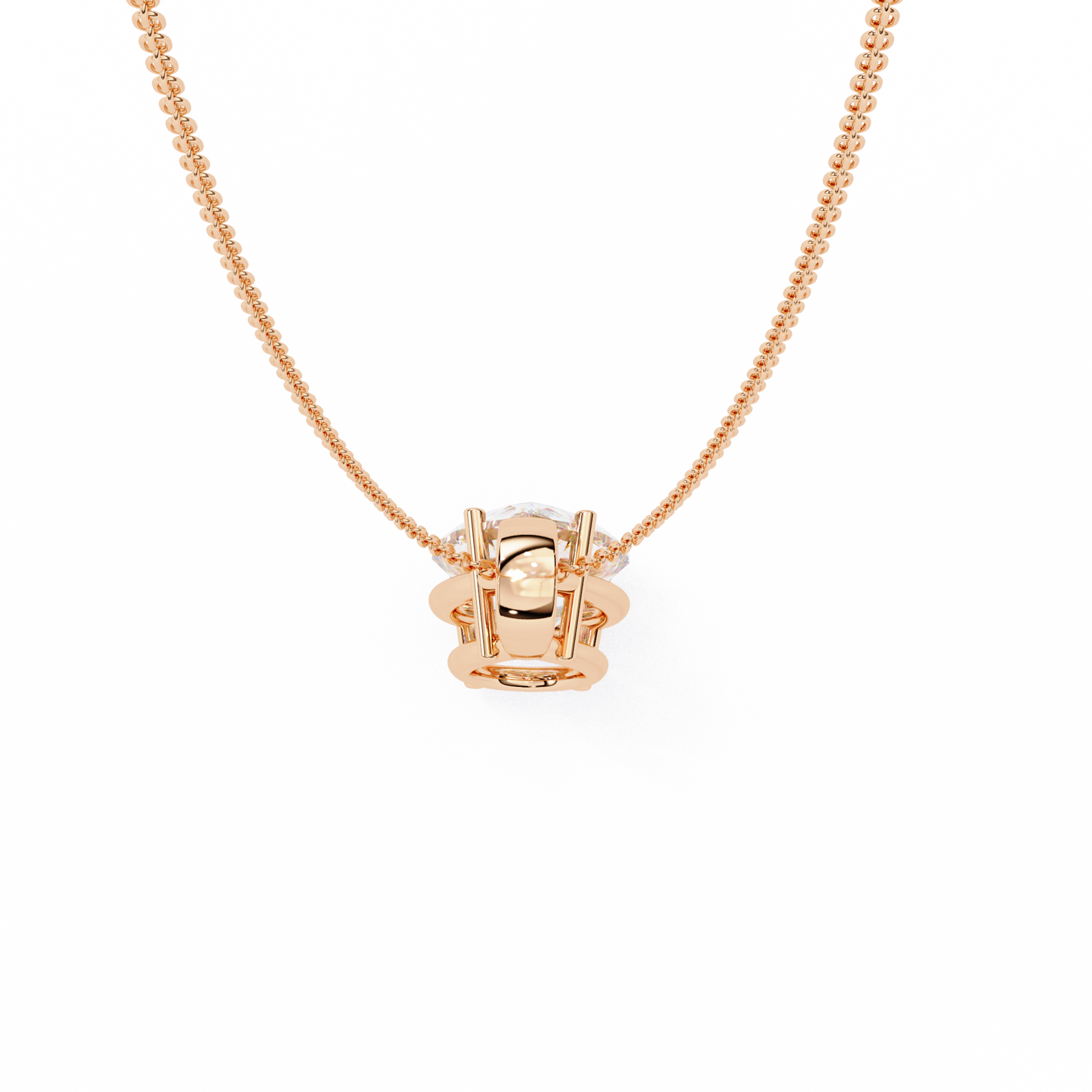 2.10 CT Pear Lab-Grown Diamond Solitaire Pendant Necklace in 14K Gold & Platinum