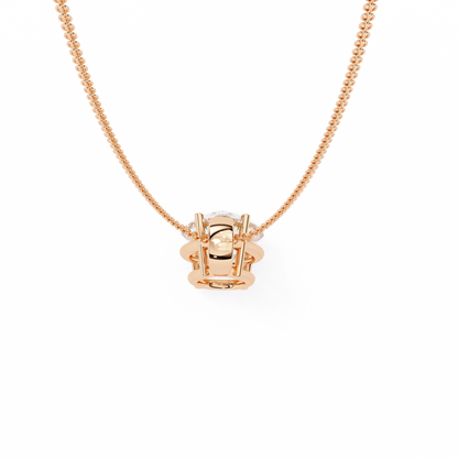 2.10 CT Pear Lab-Grown Diamond Solitaire Pendant Necklace in 14K Gold & Platinum