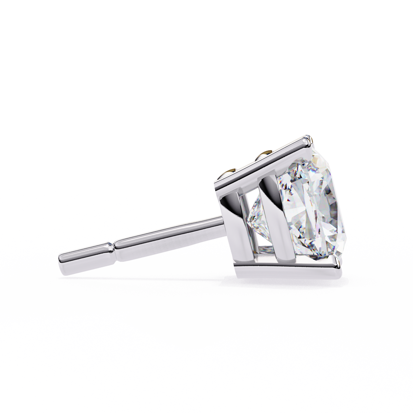 2.33 CTW Cushion-Cut Lab-Grown Diamond Stud Earrings in 14K Gold