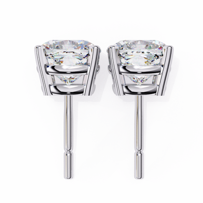 2.33 CTW Cushion-Cut Lab-Grown Diamond Stud Earrings in 14K Gold