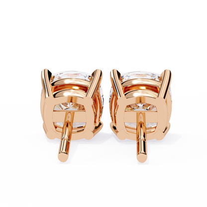 2.33 CTW Cushion-Cut Lab-Grown Diamond Stud Earrings in 14K Gold