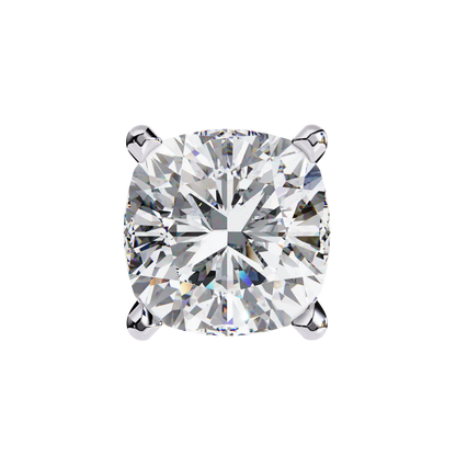 2.33 CTW Cushion-Cut Lab-Grown Diamond Stud Earrings in 14K Gold
