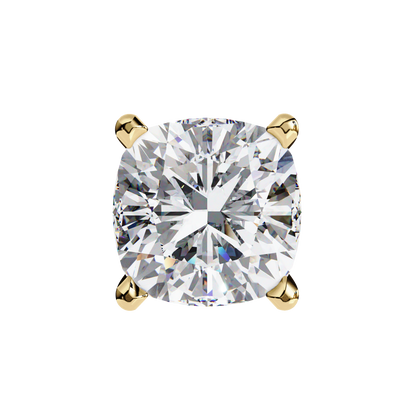 2.33 CTW Cushion-Cut Lab-Grown Diamond Stud Earrings in 14K Gold