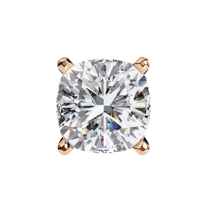 2.33 CTW Cushion-Cut Lab-Grown Diamond Stud Earrings in 14K Gold