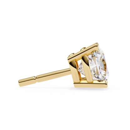 2.33 CTW Cushion-Cut Lab-Grown Diamond Stud Earrings in 14K Gold