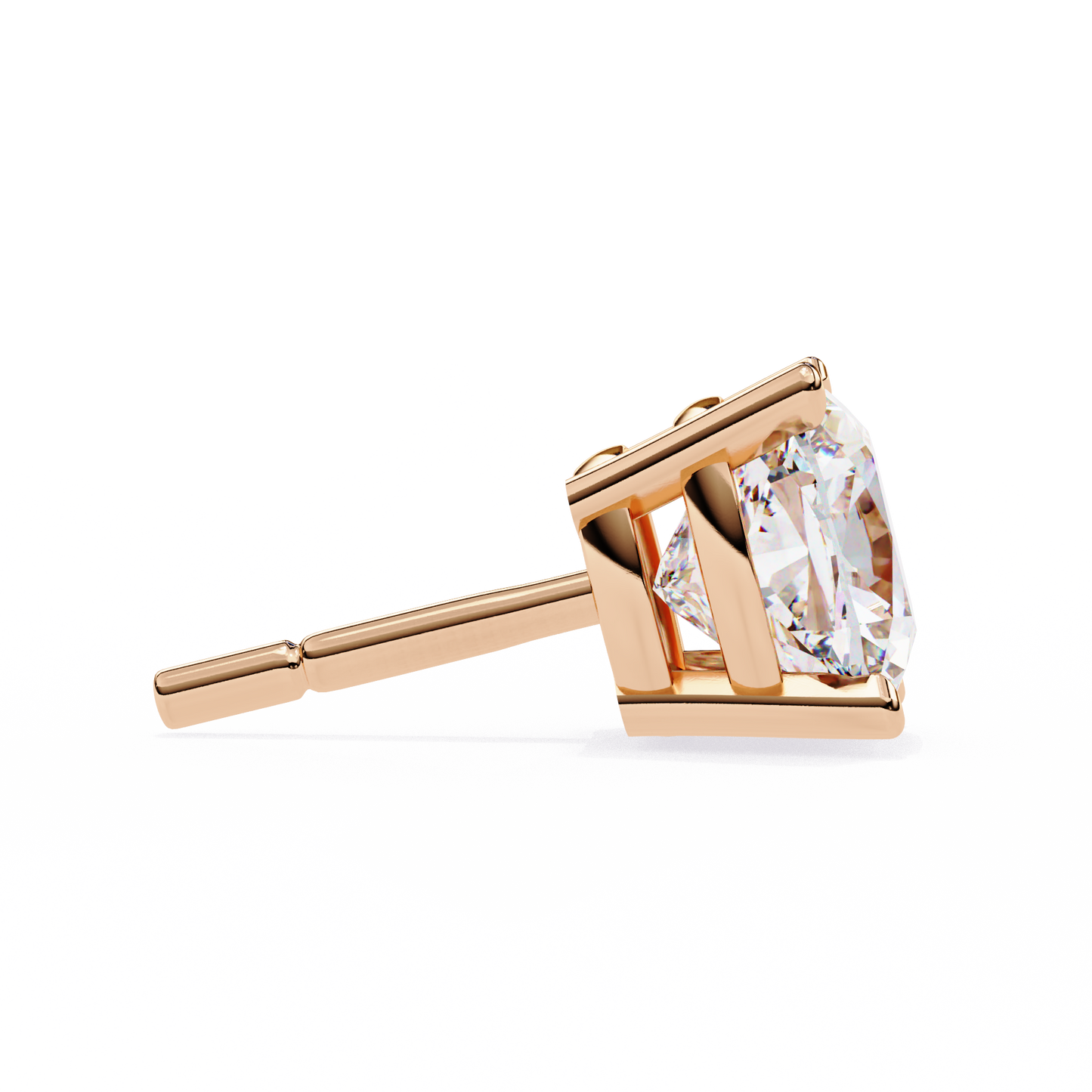 2.33 CTW Cushion-Cut Lab-Grown Diamond Stud Earrings in 14K Gold