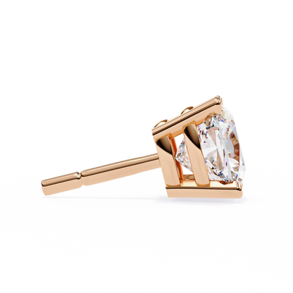 2.33 CTW Cushion-Cut Lab-Grown Diamond Stud Earrings in 14K Gold