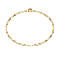 14K Yellow Gold floral diamond bracelet