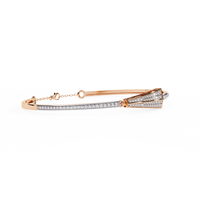 0.6 CTW Pavé Arrow Diamond Bangle in Rose Gold, view 6 – Lunéa Paris