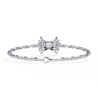 1.7 CTW Princess and Round Pavé Diamond Bracelet in White Gold, View 10