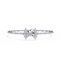 1.7 CTW Princess and Round Pavé Diamond Bracelet in White Gold, View 7