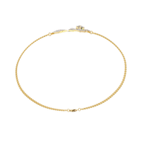 Double-square diamond bracelet in Yellow Gold, view 9