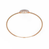 0.7 CTW Diamond Oval Multi-Row Bangle in Rose Gold, view 9