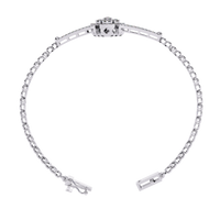 0.5 CTW Round Diamond Quatrefoil linked bracelet White Gold view 12 – Lunéa Paris