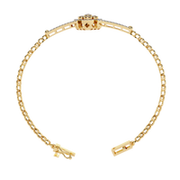 0.5 CTW Round Diamond Quatrefoil linked bracelet Yellow Gold view 10 – Lunéa Paris