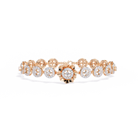 2.2 CTW Round cluster diamond tennis bracelet Rose Gold view 11 – Lunea Paris