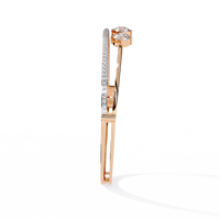 2.3 CTW four-round diamond pavé bracelet in Rose Gold view 10