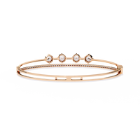 2.3 CTW four-round diamond pavé bracelet in Rose Gold view 3