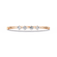 2.3 CTW four-round diamond pavé bracelet in Rose Gold view 6