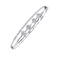 2.3 CTW four-round diamond pavé bracelet in White Gold view 14