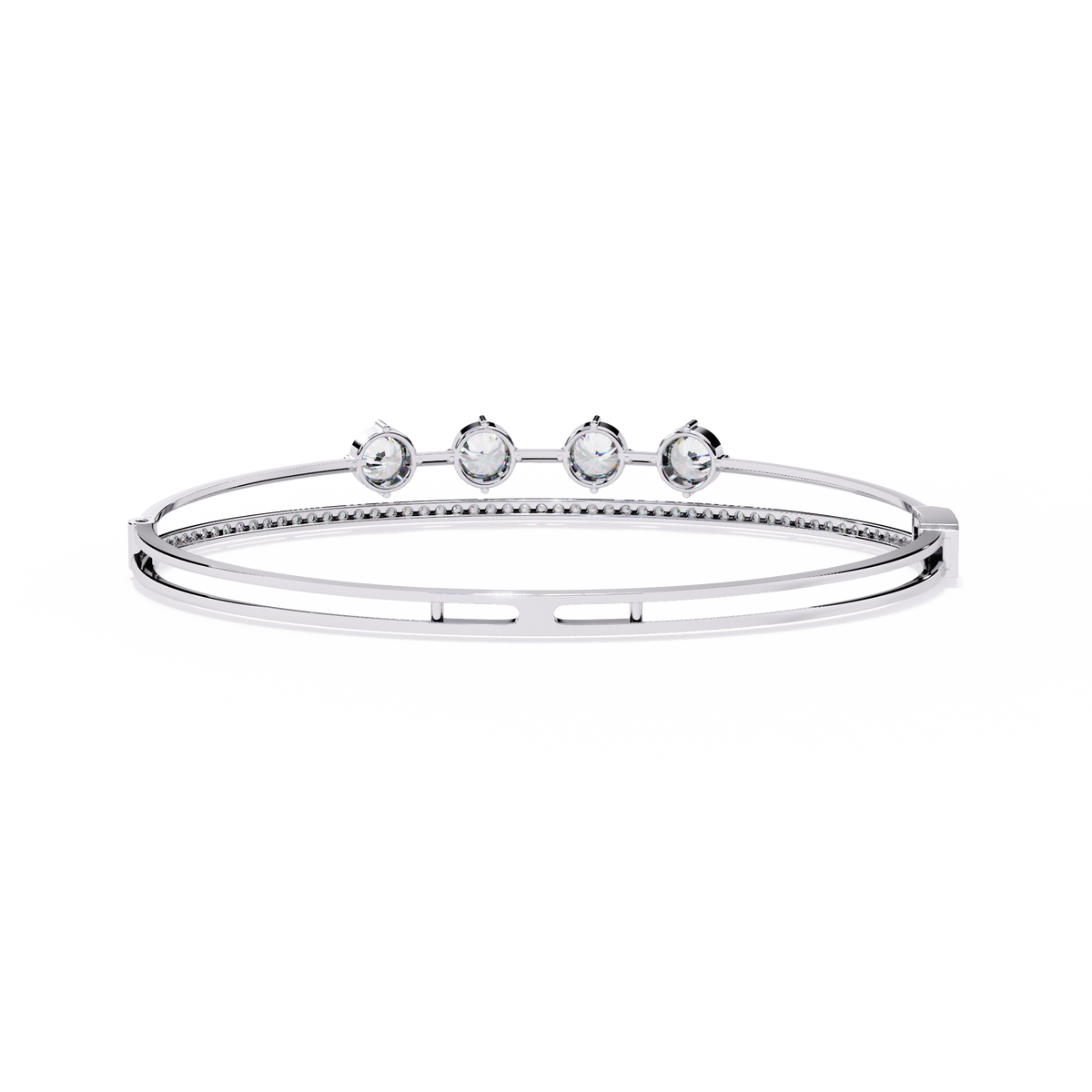 2.3 CTW four-round diamond pavé bracelet in White Gold view 4