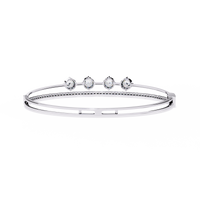 2.3 CTW four-round diamond pavé bracelet in White Gold view 4