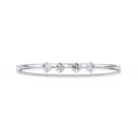 2.3 CTW four-round diamond pavé bracelet in White Gold view 7