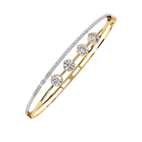 2.3 CTW four-round diamond pavé bracelet in Yellow Gold view 15