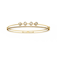 2.3 CTW four-round diamond pavé bracelet in Yellow Gold view 2