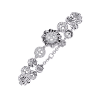 1.3 CTW round diamond rosette tennis bracelet in White Gold view 16 - Lunéa Paris