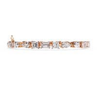13.8 CTW mixed-shape lab-grown diamond bracelet in Rose Gold, view 5 - Lunea Paris