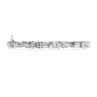 13.8 CTW mixed-shape lab-grown diamond bracelet in White Gold, view 6 - Lunea Paris