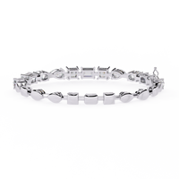 13.8 CTW mixed-shape lab-grown diamond bracelet in White Gold, view 7 - Lunea Paris