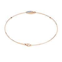 1.4 CTW Diamond Swirl Chain Bracelet in Rose Gold – view 14 – Lunéa Paris