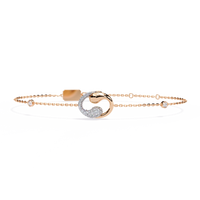 1.4 CTW Diamond Swirl Chain Bracelet in Rose Gold – view 5 – Lunéa Paris