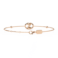 1.4 CTW Diamond Swirl Chain Bracelet in Rose Gold – view 8 – Lunéa Paris