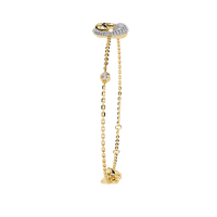 1.4 CTW Diamond Swirl Chain Bracelet in Yellow Gold – view 10 – Lunéa Paris