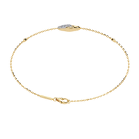 1.4 CTW Diamond Swirl Chain Bracelet in Yellow Gold – view 15 – Lunéa Paris