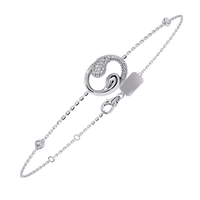 1.4 CTW Diamond Swirl Chain Bracelet in Yellow Gold – view 2 – Lunéa Paris