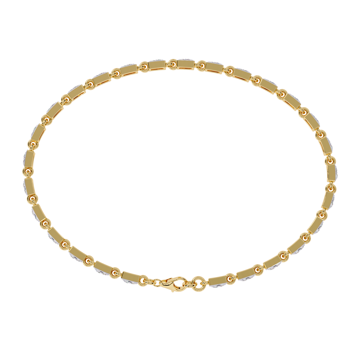 9.8 CTW Round Diamond Tennis Bracelet in Rose Gold, view 17 – Lunéa Paris