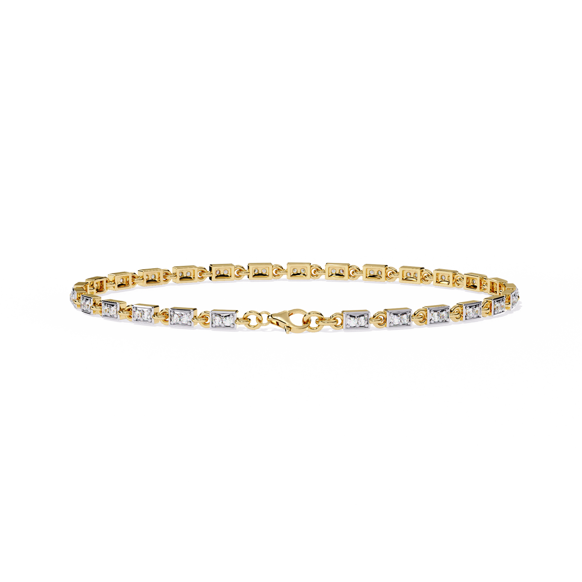 9.8 CTW Round Diamond Tennis Bracelet in Rose Gold, view 6 – Lunéa Paris