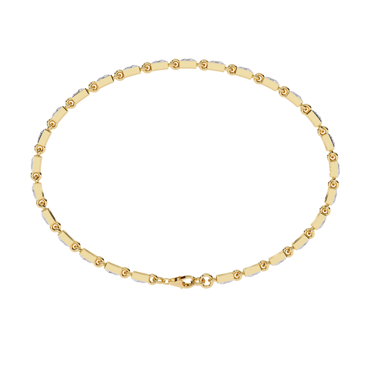 9.8 CTW Round Diamond Tennis Bracelet in White Gold, view 12 – Lunéa Paris