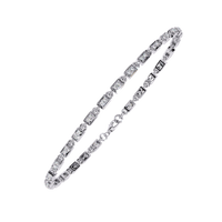 9.8 CTW Round Diamond Tennis Bracelet in White Gold, view 15 – Lunéa Paris
