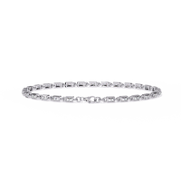 9.8 CTW Round Diamond Tennis Bracelet in White Gold, view 4 – Lunéa Paris