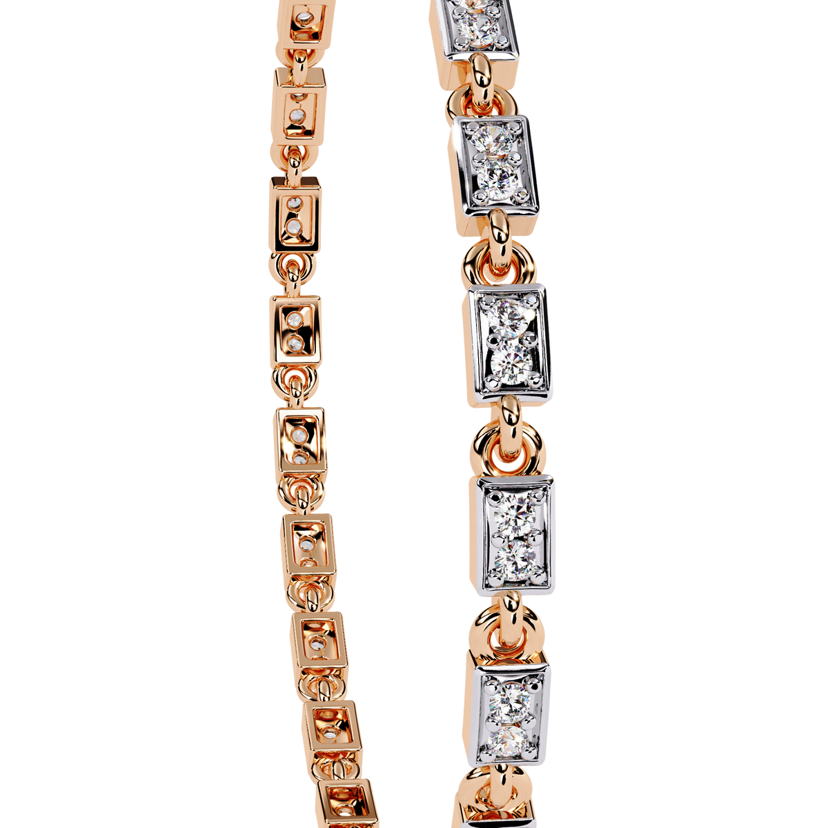 9.8 CTW Round Diamond Tennis Bracelet in White Gold, view 8 – Lunéa Paris