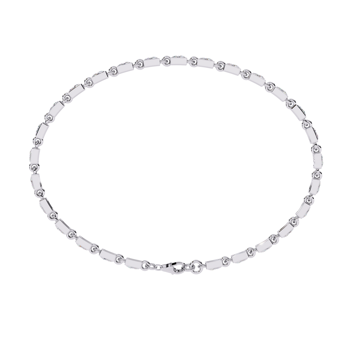 9.8 CTW Round Diamond Tennis Bracelet in Yellow Gold, view 10 – Lunéa Paris