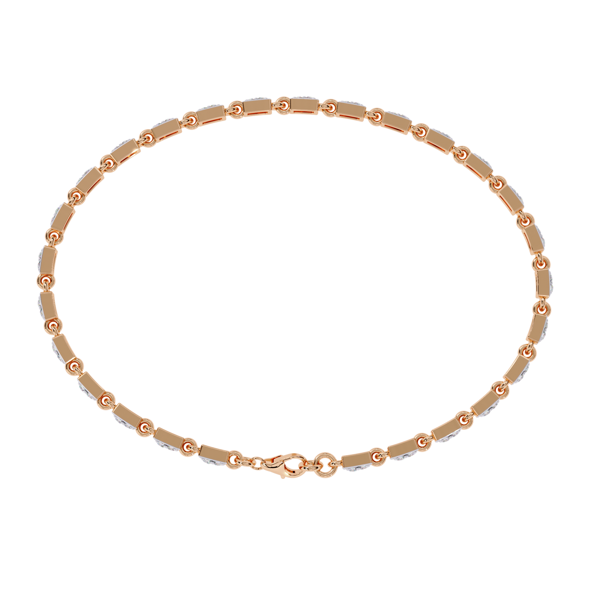 9.8 CTW Round Diamond Tennis Bracelet in Yellow Gold, view 16 – Lunéa Paris