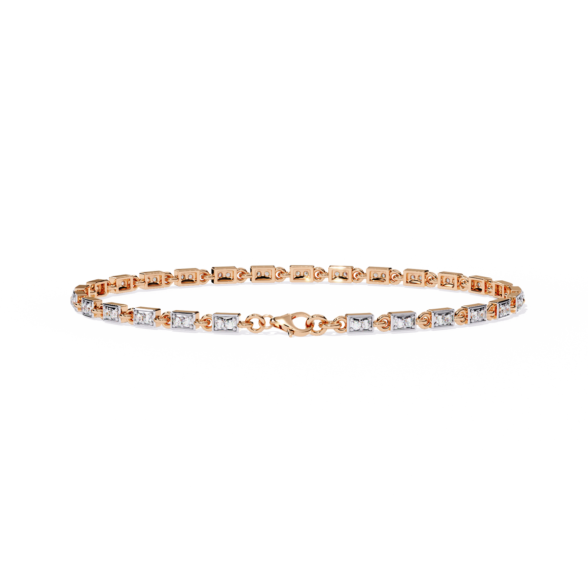 9.8 CTW Round Diamond Tennis Bracelet in Yellow Gold, view 5 – Lunéa Paris
